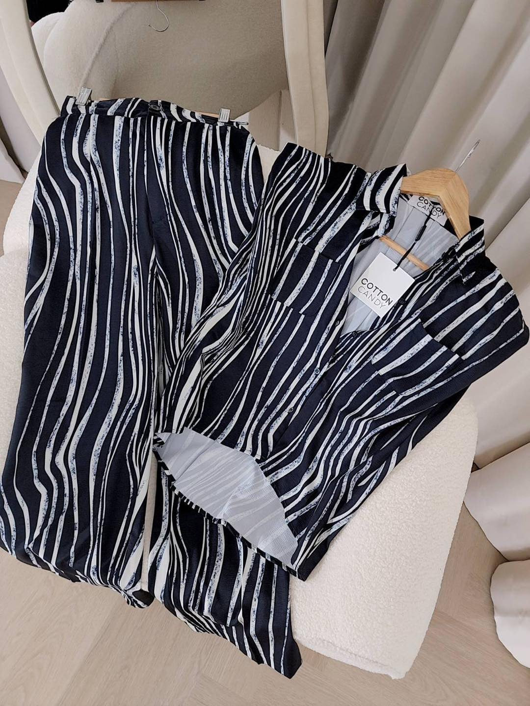 Zebra Patterned 2 Pieces Set